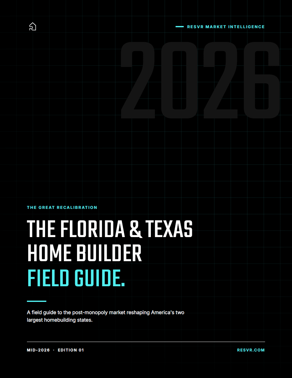 The Florida & Texas Home Builder Field Guide — Mid-2026, report cover